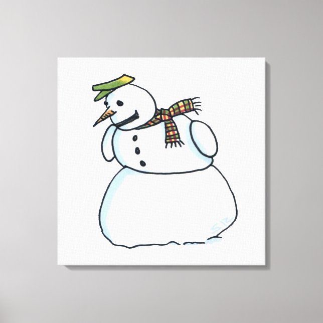 Snögubbe kanvastryck (Framsida)