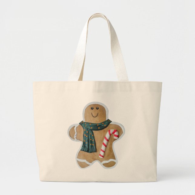 Snögubbe kex Tote Bag Jumbo Tygkasse (Framsidan)