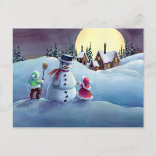 SNÖGUBBE & KIDS by SHARON SHARPE Helg Vykort