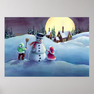 SNÖGUBBE & KIDS by SHARON SHARPE Poster