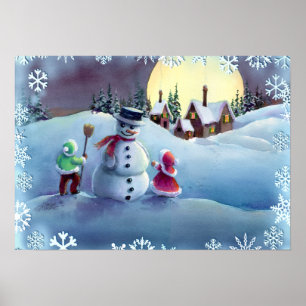 SNÖGUBBE & KIDS by SHARON SHARPE Poster
