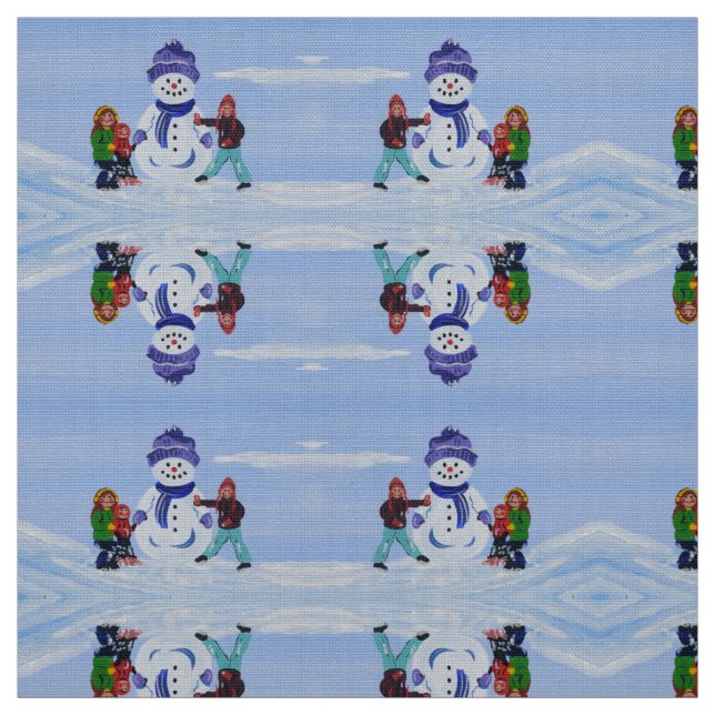 Snögubbe Kids Fabric Tyg (Provkarta)