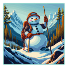 Snögubbe klätterbergen vid jul