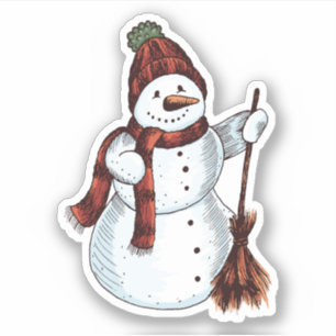 Snögubbe Klistermärken