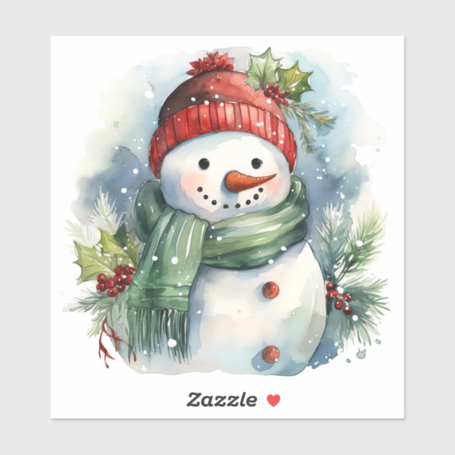 Snögubbe Klistermärken (Ark)