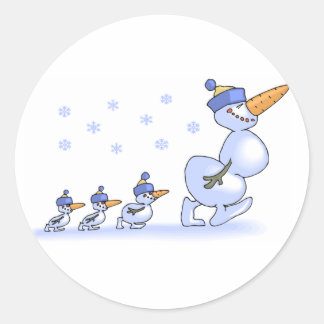 Snögubbe klistermärken