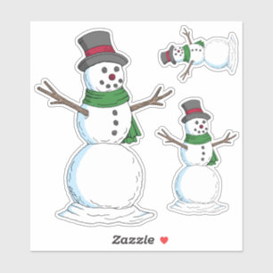 Snögubbe Klistermärken