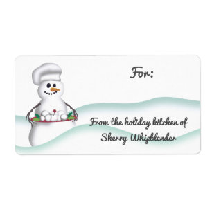 Snögubbe-kock från julklippet fraktsedel