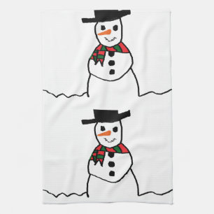 Snögubbe Kökshandduk
