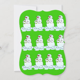 Snögubbe-kort för julhälsning kort