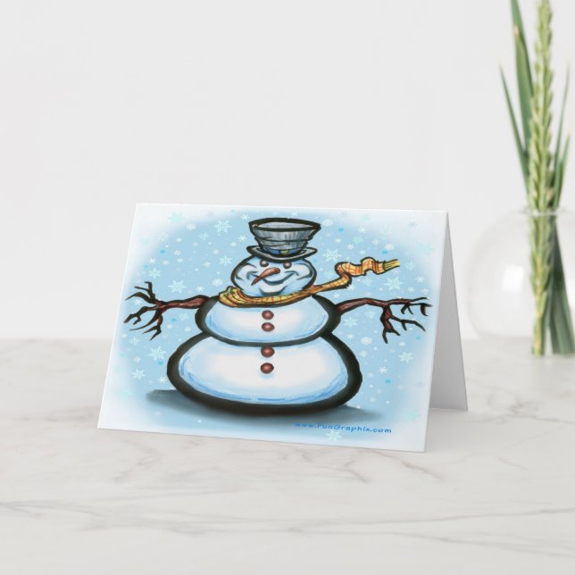 Snögubbe-kort Helgkort (Framsida)