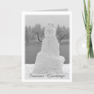 Snögubbe-kort, Personlig, Snögubbe-kort för jul Helgkort