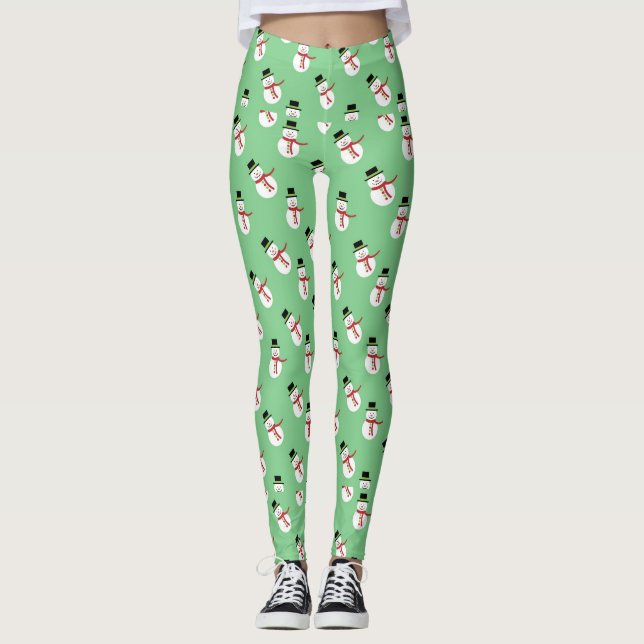 Snögubbe Kvinnors förband Leggings (Framsida)