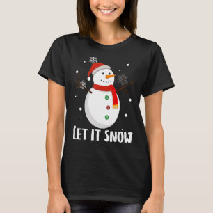 Snögubbe Låt det snöa Helgdag för julvintervinterv T Shirt