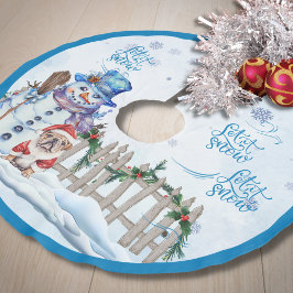 Snögubbe | Låt det snöa Julgran Skirt Julgransmatta Borstad Polyester