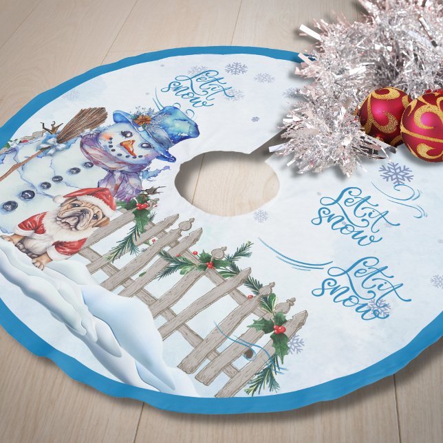 Snögubbe | Låt det snöa Julgran Skirt Julgransmatta Borstad Polyester (Skapare uppladdad)