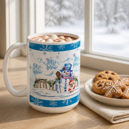 Snögubbe | Låt det snöa kaffe Mugg