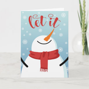 Snögubbe Låt det snöa Kort