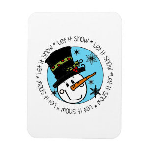 Snögubbe Låt det snöa Magnet