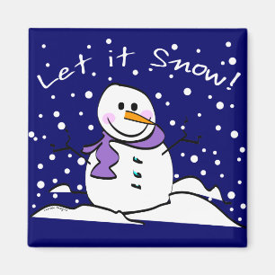 Snögubbe Låt det snöa Magnet