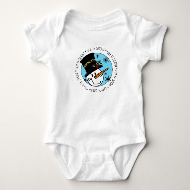 Snögubbe Låt det snöa Tee Shirt (Framsida)
