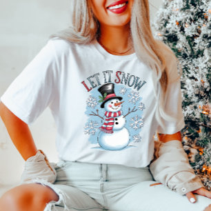 Snögubbe Låt det snöa Winter T-Shirt