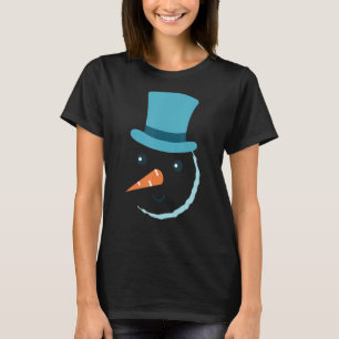Snögubbe leende Ansikte Costume för hela familjen T Shirt