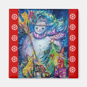 SNÖGUBBE,LEKSAKER,JULGRAN Röda vitsnäckesl Magnet