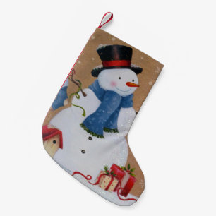 Snögubbe Liten Julstrumpa