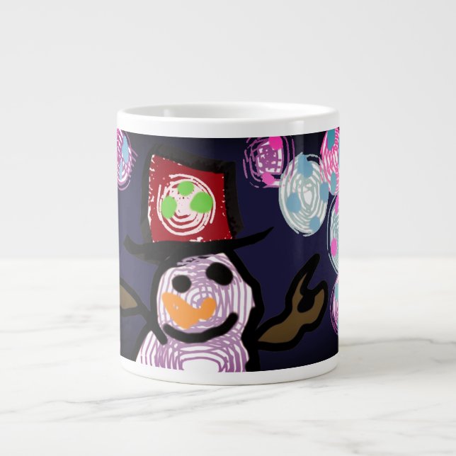 Snögubbe lovey jumbo mugg (Framsidan)