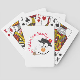Snögubbe Lusnyj Ansikte Cute Novelty jul Casinokort