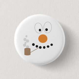 Snögubbe Lusnyj Ansikte Cute Novelty jul Knapp