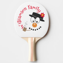 Snögubbe Lusnyj Ansikte Cute Novelty jul Pingisracket