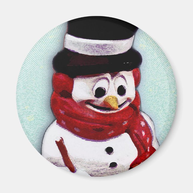 Snögubbe magnet (Framsidan)