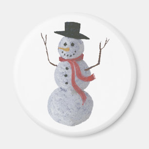Snögubbe Magnet