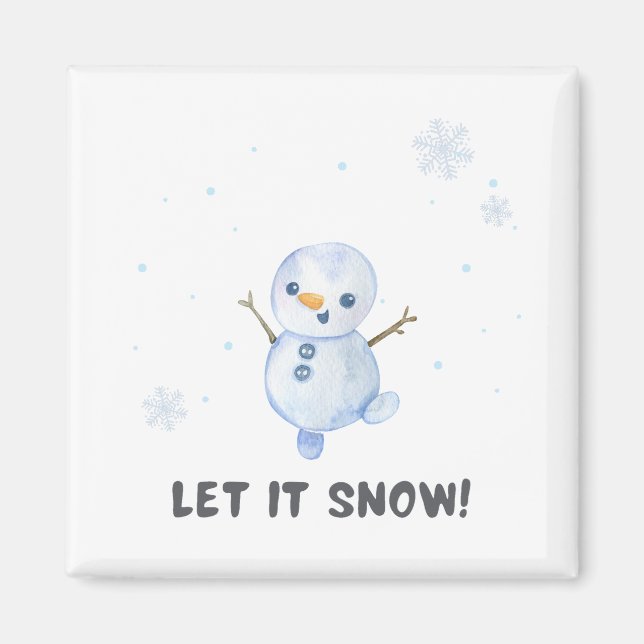 Snögubbe Magnet (Framsidan)
