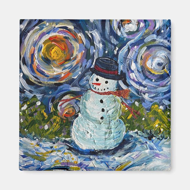 Snögubbe Magnet (Framsidan)