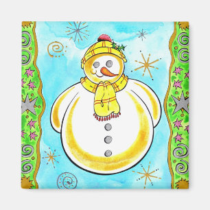 Snögubbe Magnet