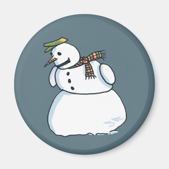 Snögubbe magnet (Framsidan)