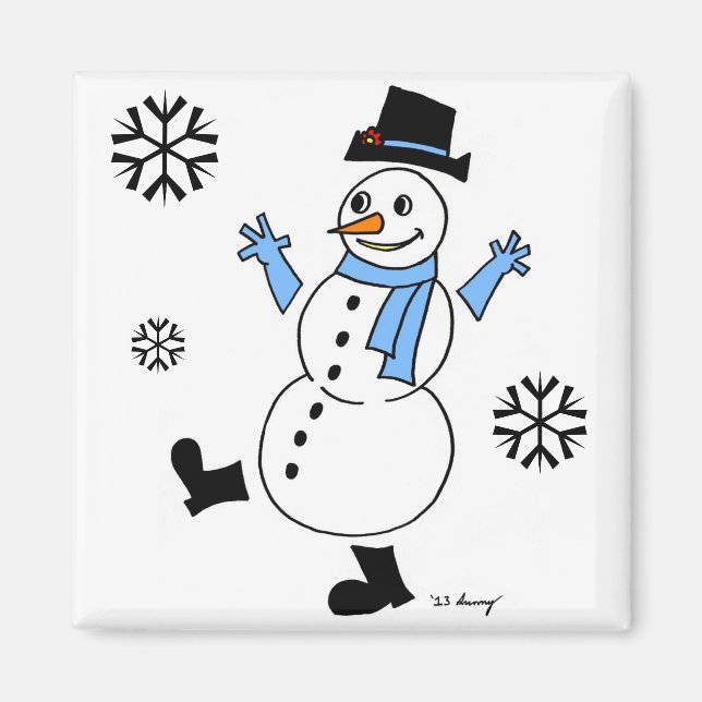 Snögubbe Magnet (Framsidan)