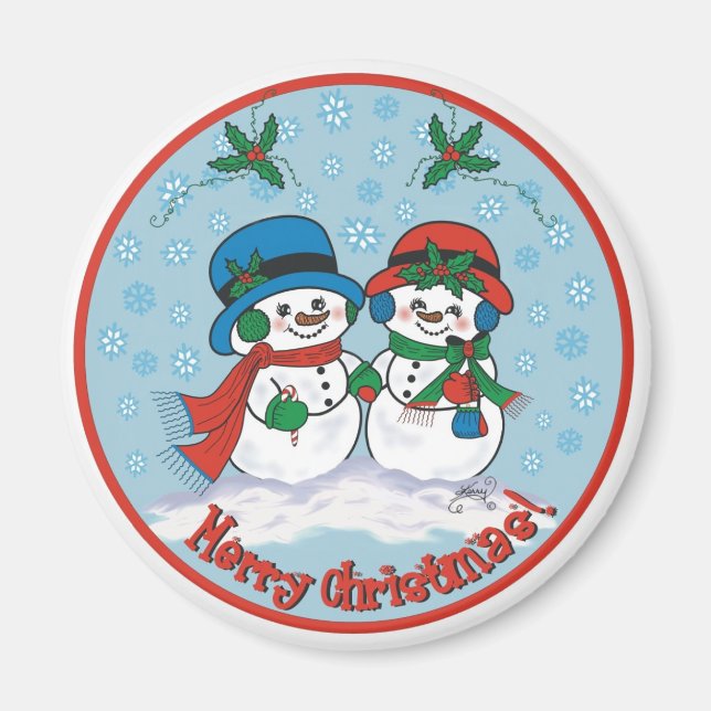 Snögubbe Magnet (Framsidan)