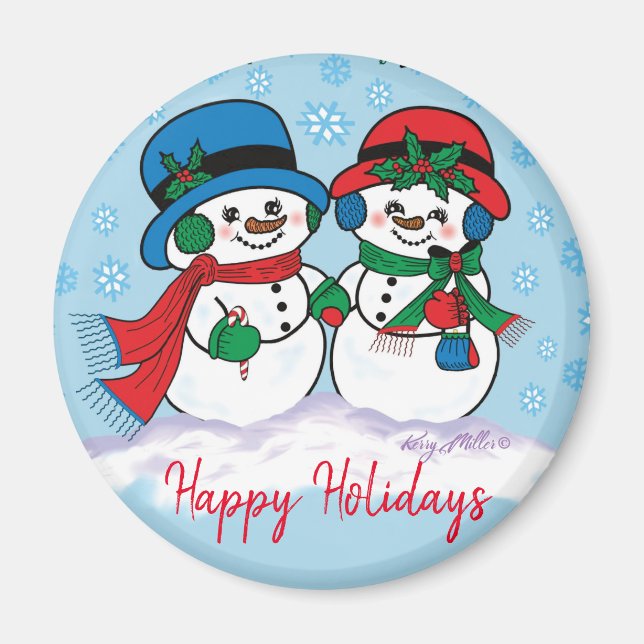 Snögubbe Magnet (Framsidan)