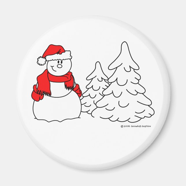 Snögubbe Magnet (Framsidan)