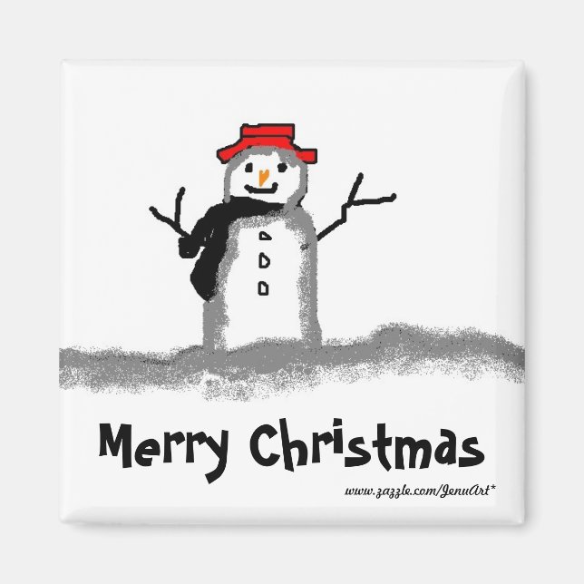 Snögubbe Magnet (Framsidan)