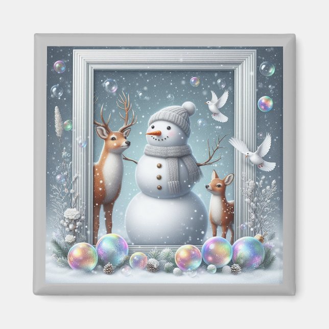 Snögubbe Magnet (Framsidan)