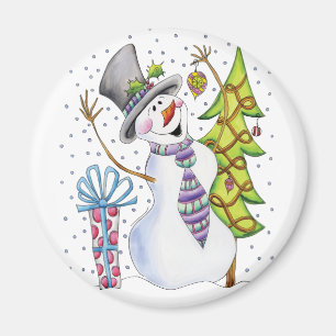 Snögubbe Magnet