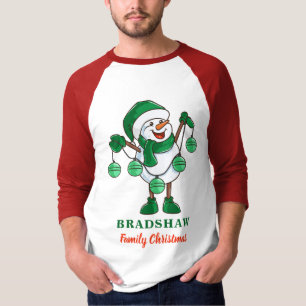 Snögubbe med Baubles-julmatchning T Shirt