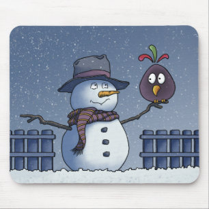 Snögubbe med Bird Musmatta