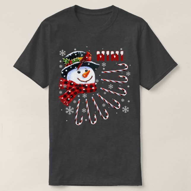 Snögubbe med Candy Can T Shirt (Design framsida)