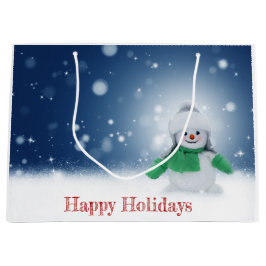 Snögubbe med grönt scarf